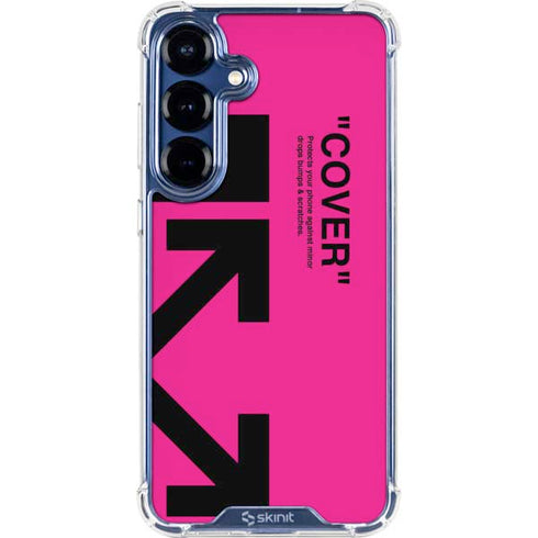 Black and Pink Arrows Galaxy S25 Clear Case
